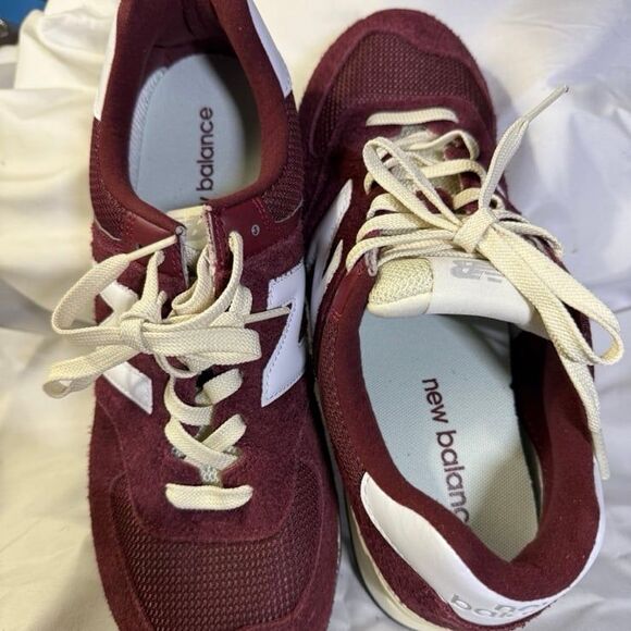 New Balance Unisex U574 Rugged Sneaker Color/ Crimson/white/Angora M/10 W/11.5 main image 7